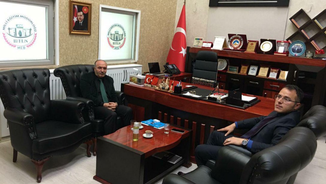 Vali Yardımcısı Sayın Kemal Karahan İl Milli Eğitim Müdürümüz Sayın M. Emin Korkmaz'ı Ziyaret Etti