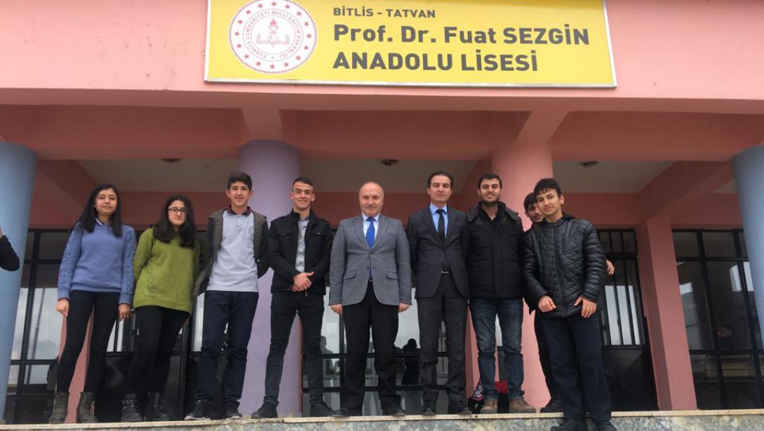 İl Milli Eğitim Müdürümüz M. Emin Korkmaz Tatvan Prof.Dr. Fuat Sezgin Anadolu Lisesini Ziyaret Etti