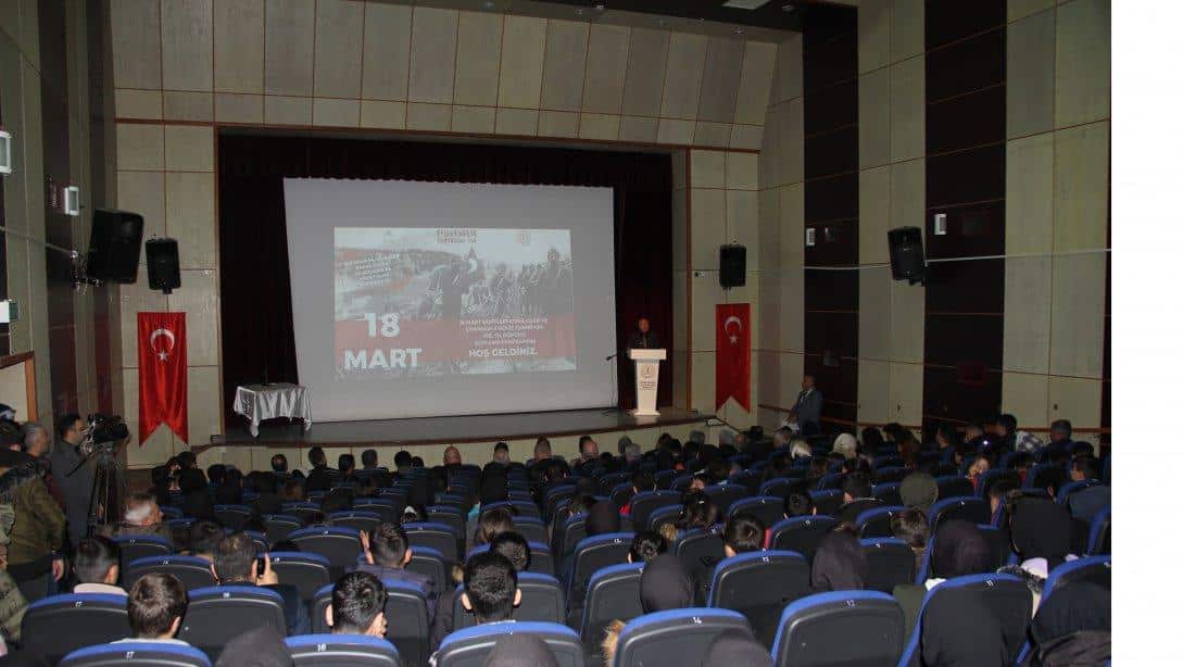 ''18 Mart Şehitleri Anma ve Çanakkale Deniz Zaferi'nin 108. Yıl Dönümü'' dolayısıyla Kültür Merkezinde program düzenlendi.