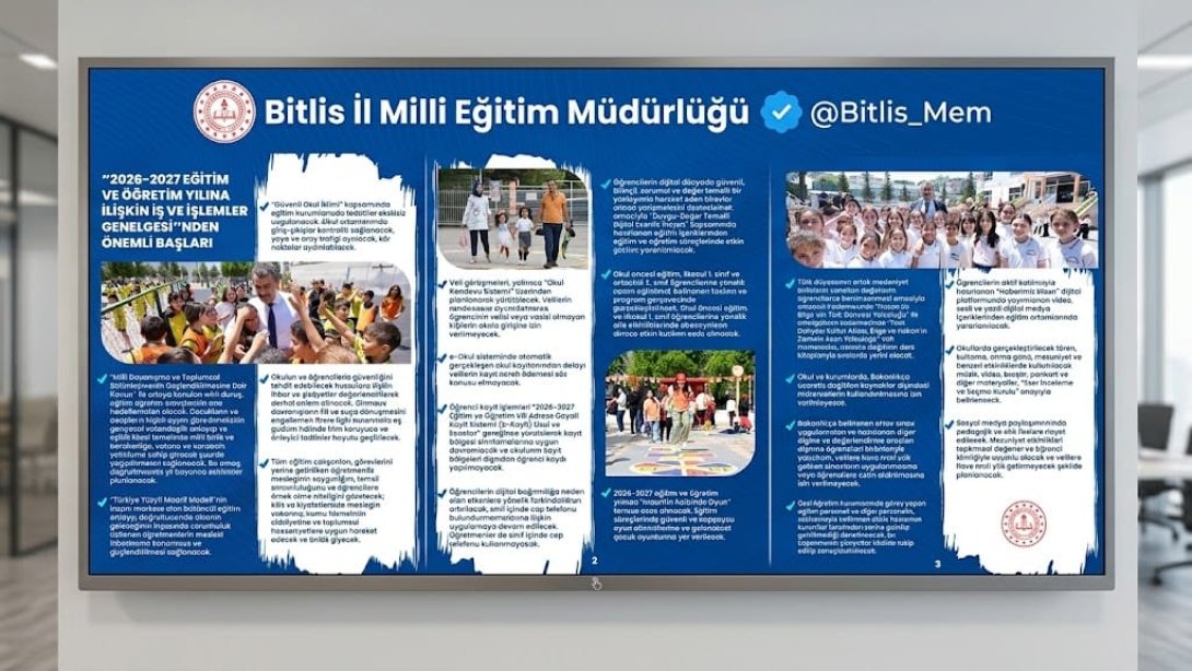 2026-2027 EĞİTİM VE ÖĞRETİM YILINA İLİŞKİN İŞ VE İŞLEMLER KONULU GENELGE YAYIMLANDI